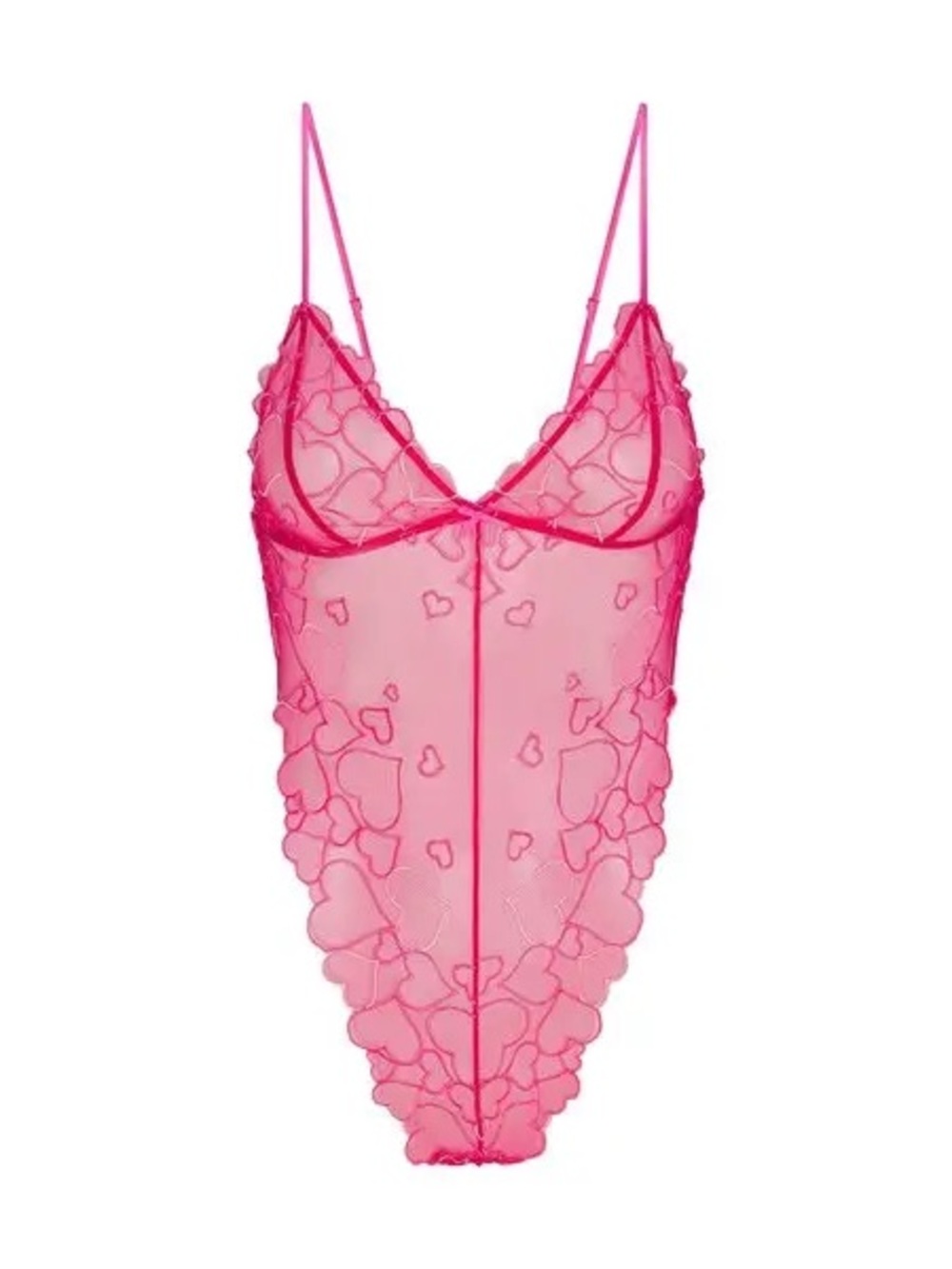 Embroidered Tulle Teddy